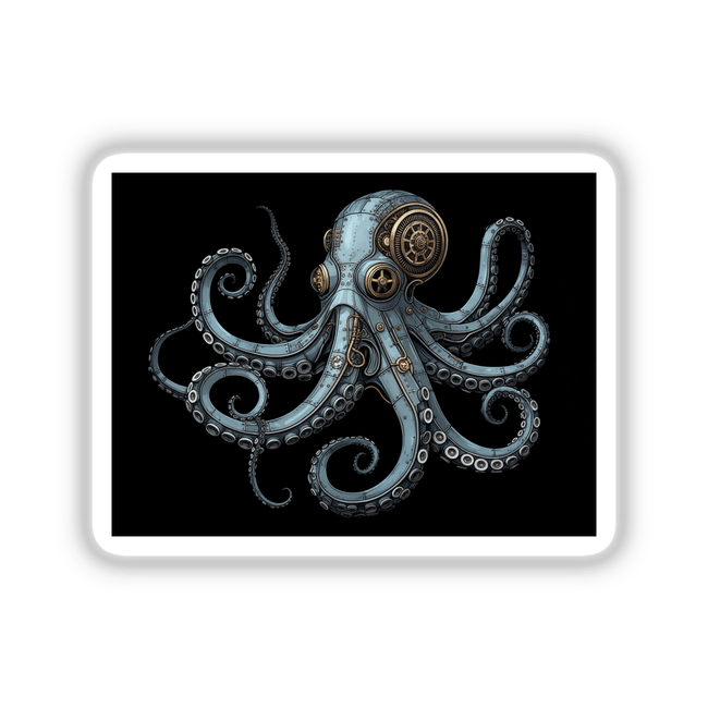 an octopus with a clock on its back