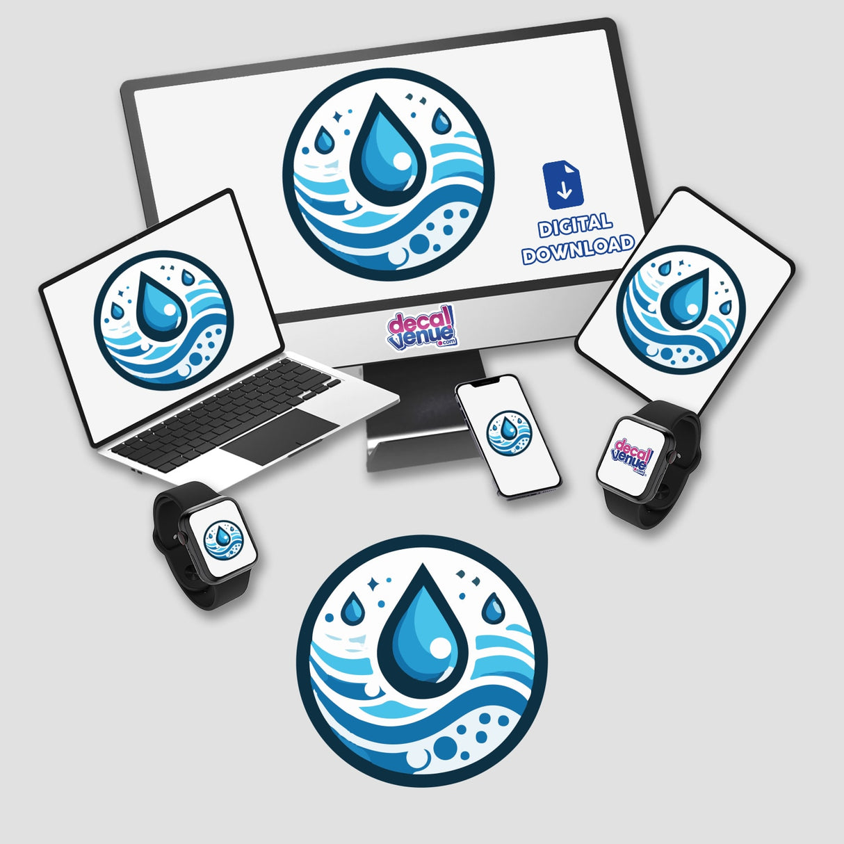 Conserve Water Sticker Design