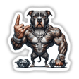 Number 1 Hip Hop Pitbull Gym Tattoo Dog
