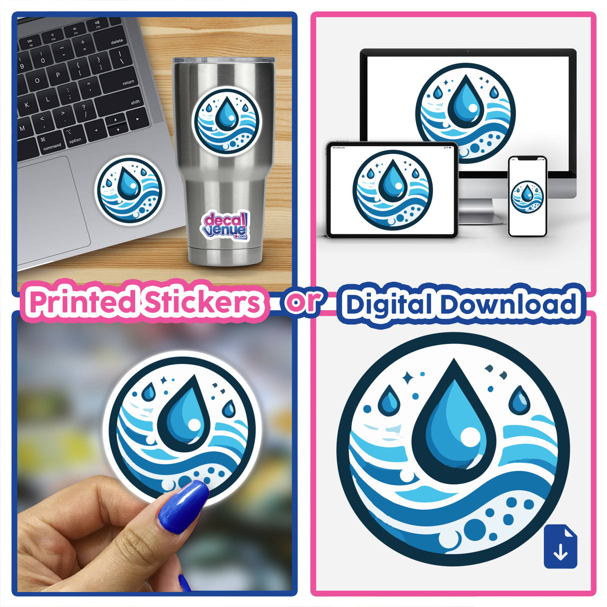 Conserve Water Sticker Design