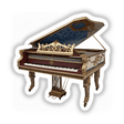 Baroque Harpsichord | Dark Academia Music Sticker, featuring a detailed illustration of a piano keyboard, perfect for lovers of classical instruments and unique digital art.