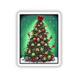 Oh Zombie Tree digital artwork features a cartoon Christmas tree adorned with skulls and quirky characters, available as stickers or digital art.