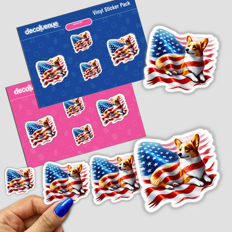 Patriotic Corgi American Flag Stars Stripes