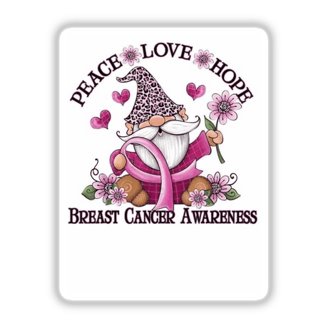 Gold Breast Cancer Series 8 sticker or digital artwork depicting a phone screen with a cartoon flower and text elements.