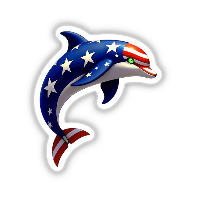 A Cool American Flag Dolphin