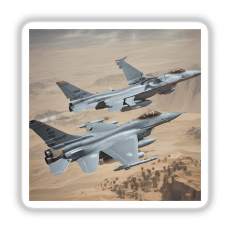 Hero Series 6: A pair of fighter jets soaring in the sky, available as stickers or digital artwork from Decal Venue.