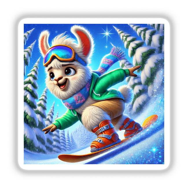 Snowboarding Llama