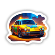 A Classic Graffiti Car featuring vibrant graffiti designs, available as stickers or digital artwork. Perfect for adding a unique touch to any surface.