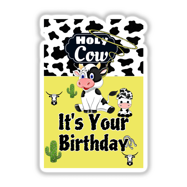 Funny Holy Cow Birthday Card | Decal Venue