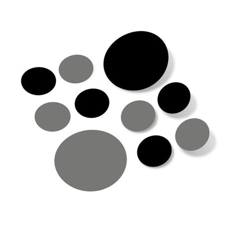 Black / Grey Polka Dot Circles Wall Decals by Decal Venue Decal Venue