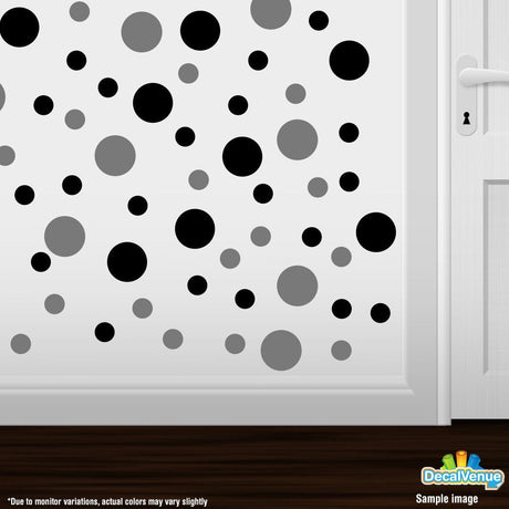 Black / Grey Polka Dot Circles Wall Decals by Decal Venue Decal Venue