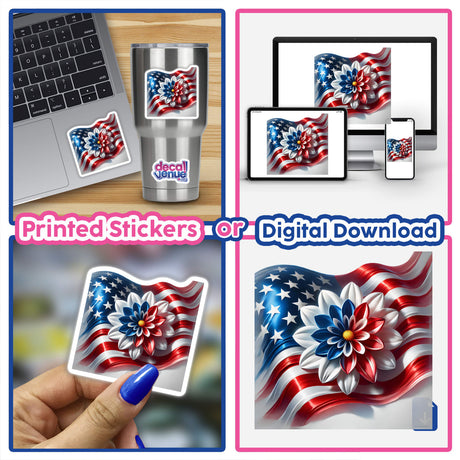 Patriotic Flower American Flag