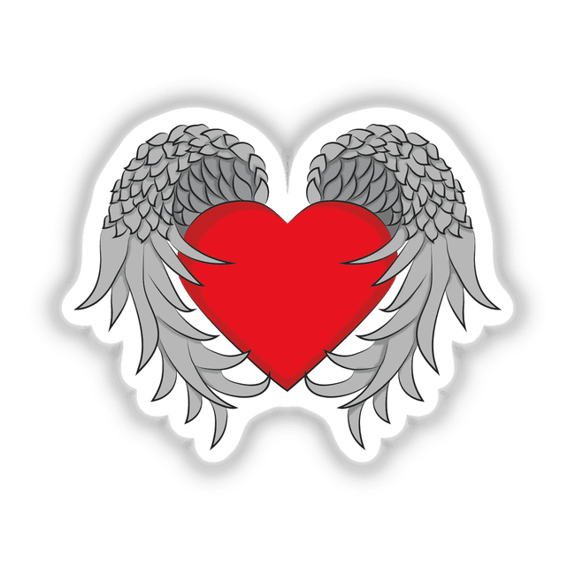 Retro Feather Heart Sticker Pack | Decal Venue