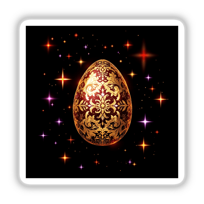 Golden Easter Egg with Intricate Patterns