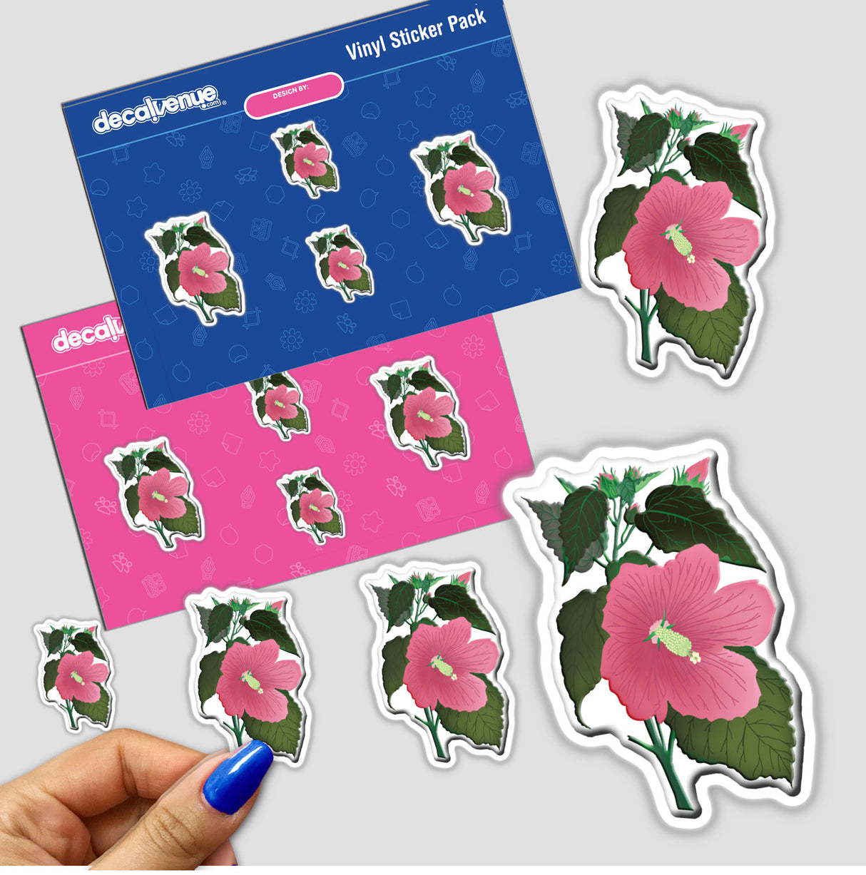 American Wild Flowers stickers featuring detailed floral and leaf designs, available as both physical stickers and digital artwork, capturing the essence of nature in intricate illustrations.