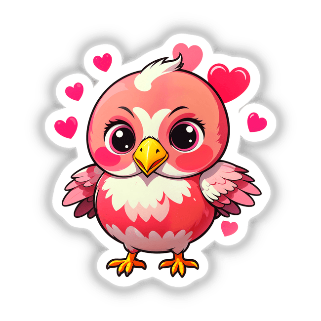 A Cute Little Bird With Love Hearts