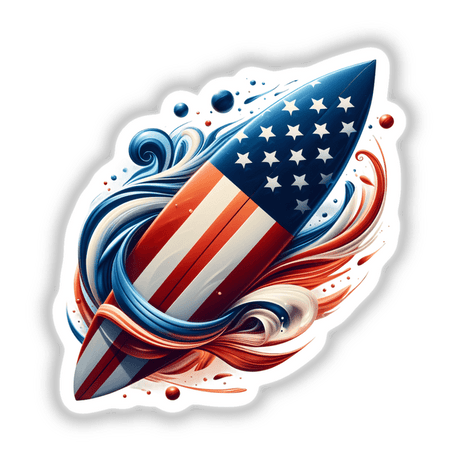 Surfboard American Flag Design