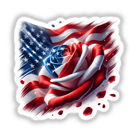 4th of July Rose Patriotic USA Flag