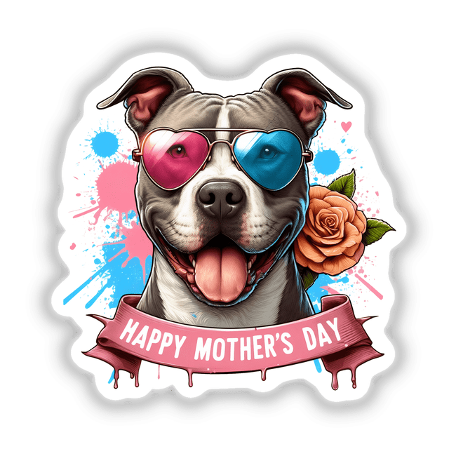 Happy Mothers Day Pitbull Dog