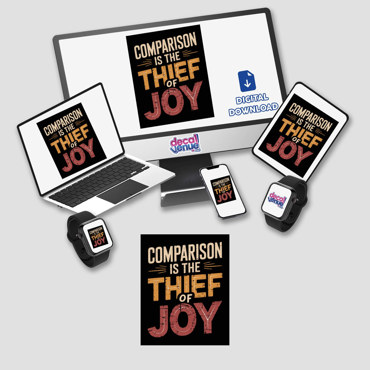 Comparison is the Thief of Joy – Motivational Teddy Roosevelt Quote Design