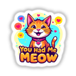 Valentine Cat cartoon with a heart on its collar, available as stickers or digital artwork from Decal Venue, showcasing unique vinyl stickers and digital art.