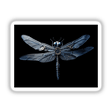 a picture of a dragonfly on a black background