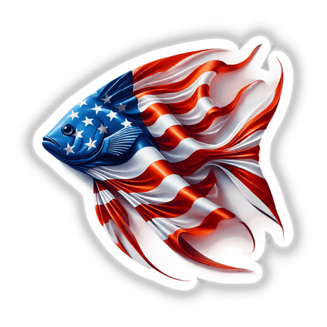 Patriotic Flagfish American Flag Stars Stripes