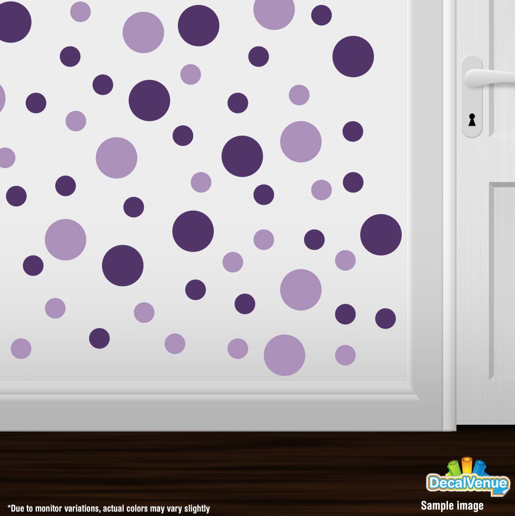 Purple / Lilac Polka Dot Circles Wall Decals by Decal Venue Decal Venue