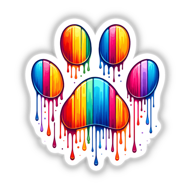 Pride Dog Paw Print Rainbow – Decal Venue