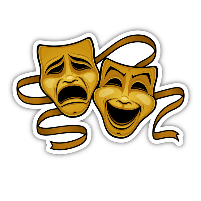 Gold Comedy And Tragedy Theater Masks