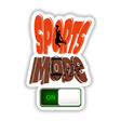 Sports Mode sticker featuring a man jumping with a basketball, a sports logo, and a football, perfect for athletics enthusiasts.