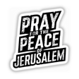 Pray for the Peace of Jerusalem - Psalm 122:6 Bible Clipart features a black and white logo, available as stickers or digital artwork for commercial use.