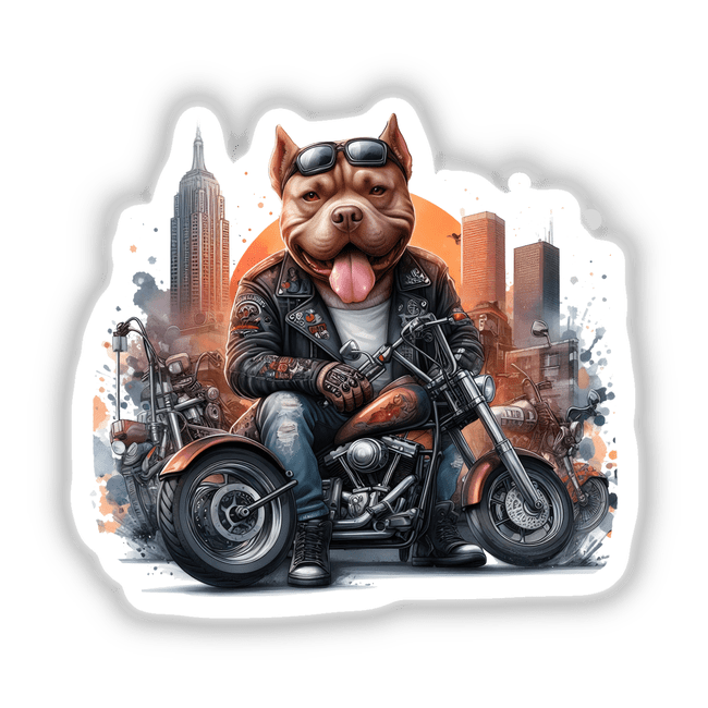 Pitbull Biker Dog in New York City