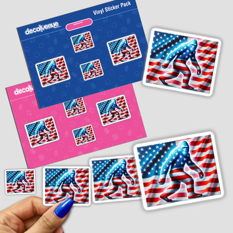 Sasquatch American Flag Stars and Stripes