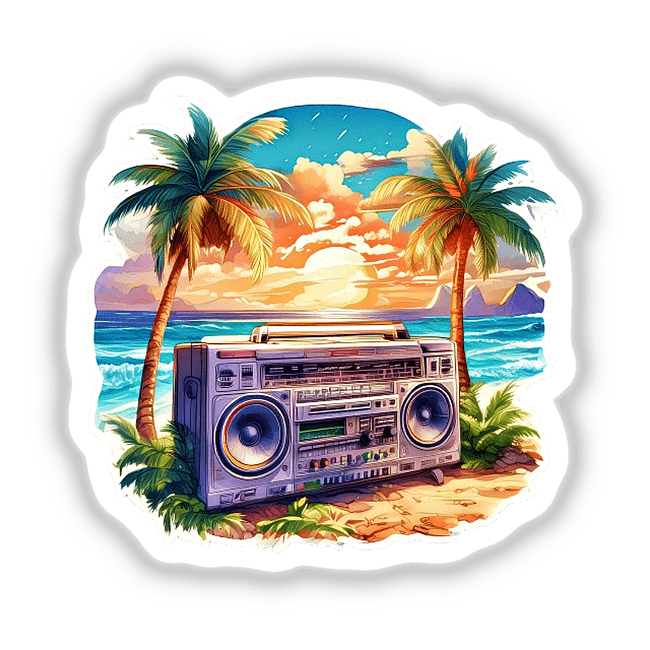 Beach Boombox Stickers & Digital Art | ArtMix | Decal Venue