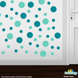 Turquoise / Mint Green Polka Dot Circles Wall Decals by Decal Venue Decal Venue