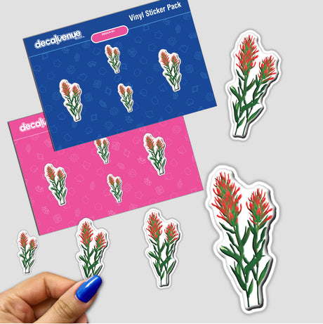 American Wild Flowers stickers featuring detailed floral designs, available as stickers or digital art, showcasing intricate close-ups of various flowers.