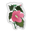 American Wild Flowers sticker, featuring a detailed close-up of pink flower petals and green leaves, showcases Decal Venue's unique artistry in nature-inspired digital artwork and stickers.