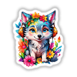 Melodic Howl: Cartoon dog wearing headphones and surrounded by flowers, available as stickers or digital artwork.