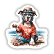 Pittie Time Pitbull Dog at Beach