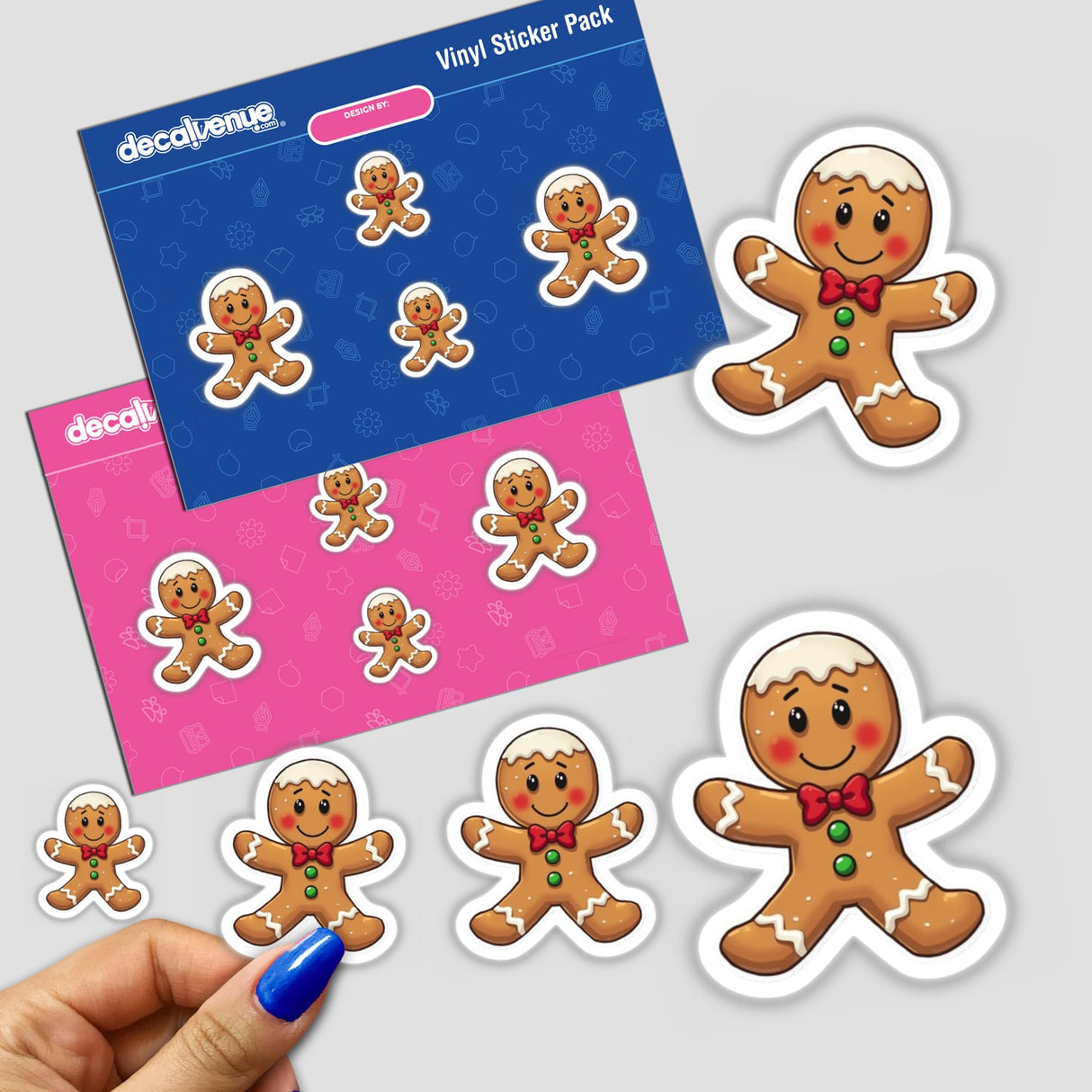 Gingerbread Man Envelope Seal Stickers – Sweet Holiday Decoration for Cards & Gifts featuring charming cartoon gingerbread men in various playful poses, perfect for enhancing festive cards and gift presentations.