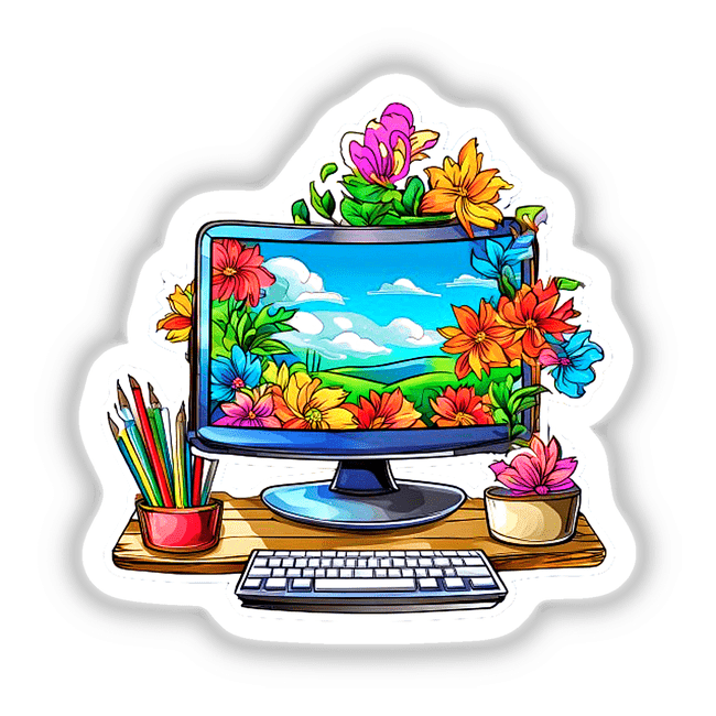 Beautiful Floral Computer Stickers & Art | Decal Venue