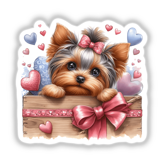 Peeking Yorkie Dog Stickers | Decal Venue