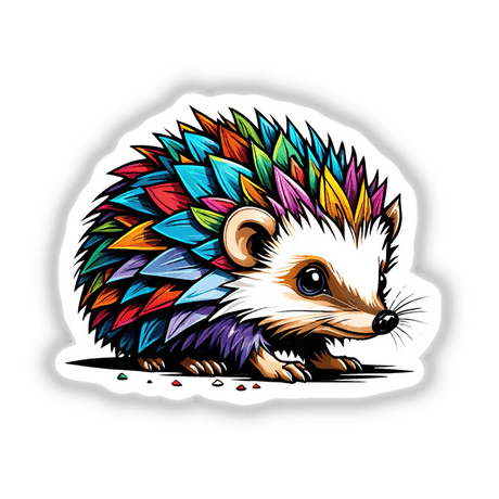 Colorful hedgehog digital artwork with vibrant patterns and textures, showcasing the intricate and whimsical design from PanzeeArt.