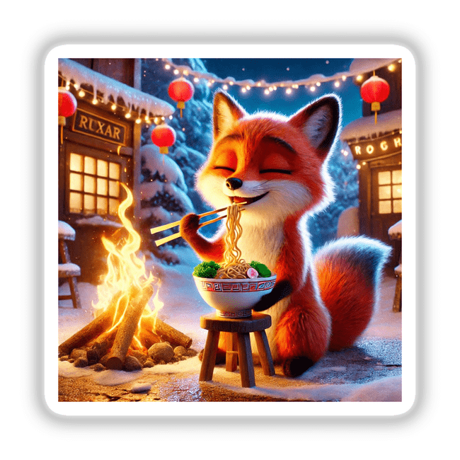 Fox Eating Ramen