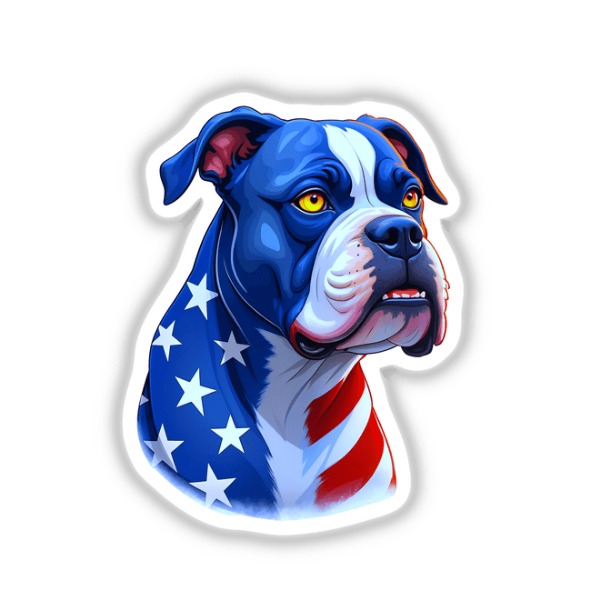 A Cool American Flag Bulldog