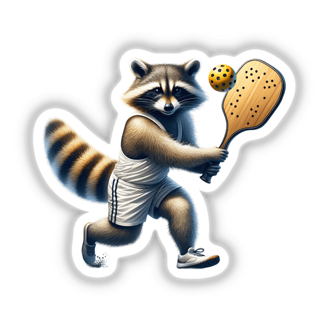 Raccoon Playing Pickleball