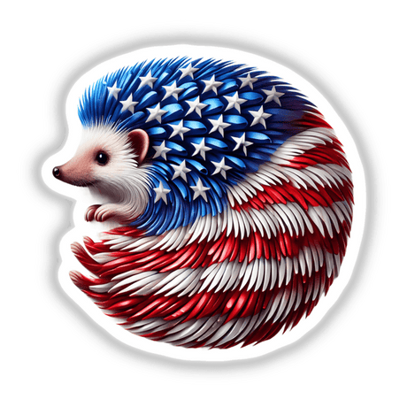 Patriotic Hedgehog American Flag Stars Stripes