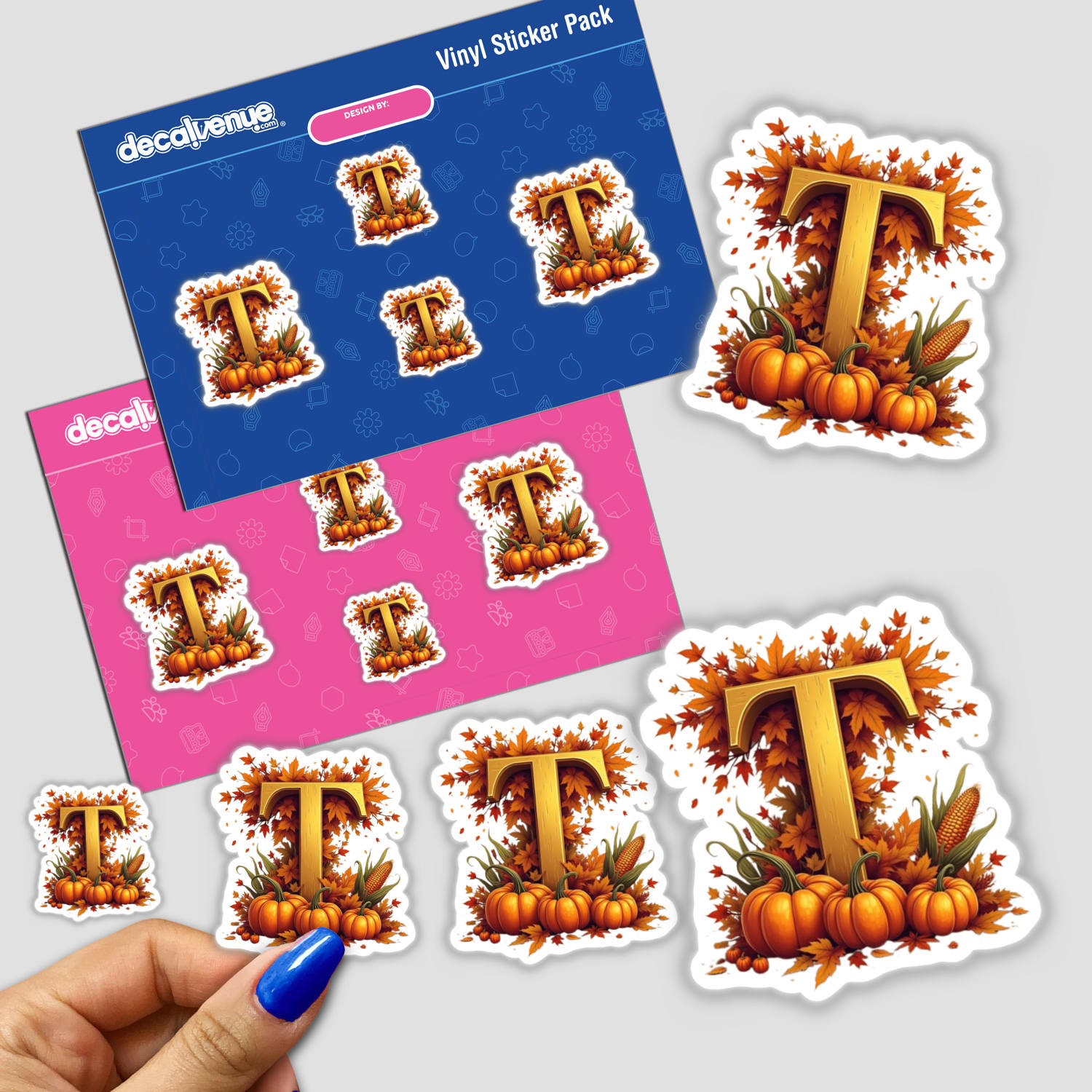 FALL AUTUMN popular Adhesive Sticker Typography Sticker in Weatherproof Paper In Fall Colors