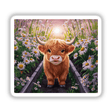 Highland Cow Daisy Garden